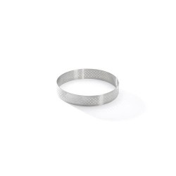 Cercle à tarte perforé inox 10,5 x 2 cm