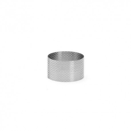 Cercle à tarte perforé bord droit inox Ø 7,5 cm