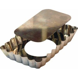 Moule tartelette cannelée fond mobile 12x7,5x2cm