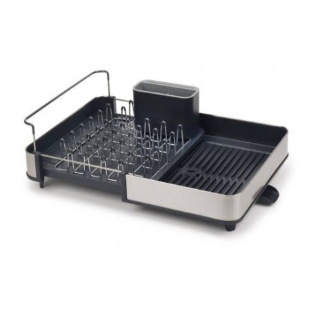 Égouttoir à vaisselle extensible inox gris