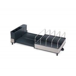 Égouttoir vaisselle extensible XXL inox gris