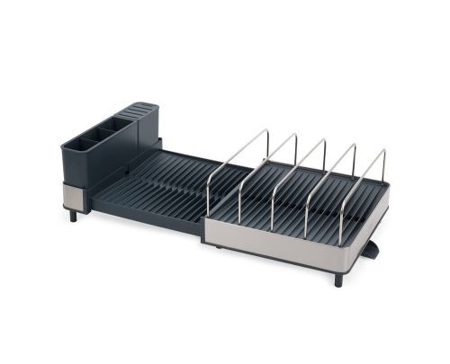 Égouttoir à Vaisselle Extensible 32-50 Cm - Acier Inoxydable, Avec Porte-Ustensiles Mobile - 8