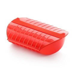 Papillote cuisson vapeur silicone rouge 3-4 personnes
