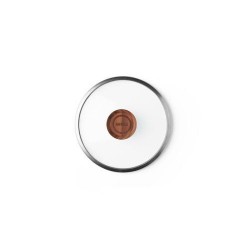 Couvercle en verre de sécurité bouton bois ø 18 cm