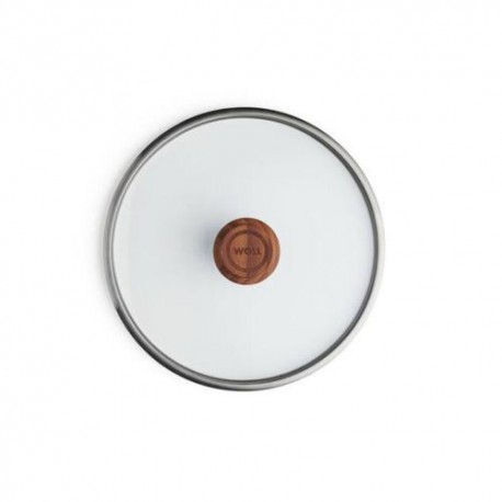 Couvercle en verre de sécurité bouton bois ø 24 cm
