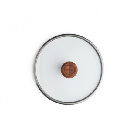 Couvercle en verre de sécurité bouton bois ø 20 cm