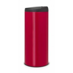 Poubelle flip bin inox rouge 30l