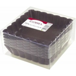 Moule à tartelette carré antiadhésif - boite de 6