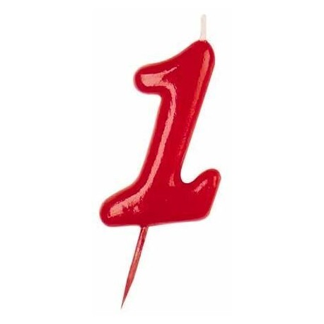 Bougie Anniversaire Rouge 1 An