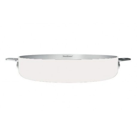 Poêle inox La Merveilleuse blanc polaire Ø 24 cm