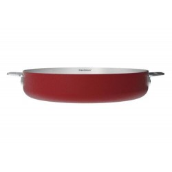 Poêle inox La Merveilleuse rouge passion Ø 24 cm