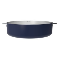 Sauteuse inox La Merveilleuse bleu myrtille Ø 28 cm