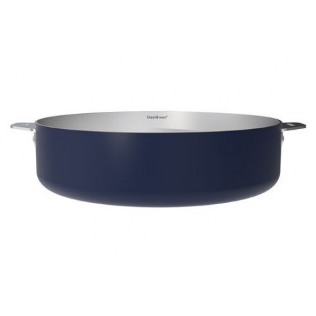 Sauteuse inox La Merveilleuse bleu myrtille Ø 28 cm