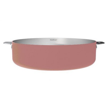 Sauteuse inox La Merveilleuse rose guimauve Ø 28 cm