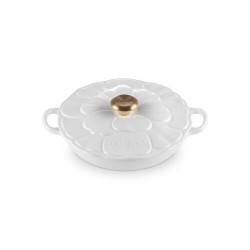 Faitout fonte pétales blanc ø 26 cm