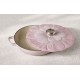 Faitout fonte émaillée pétales shell pink ø 26 cm