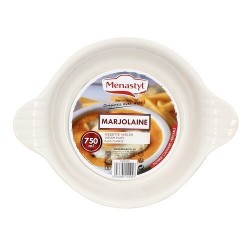 Plat à Welsh Marjolaine grès blanc 19 cm
