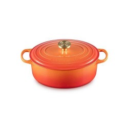 Cocotte fonte Signature ovale flamme dorée ø 29 cm