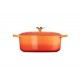 Cocotte fonte Signature ovale flamme dorée ø 29 cm