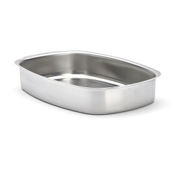 Plat à rôtir anses intégrées inox 38 x 26 cm