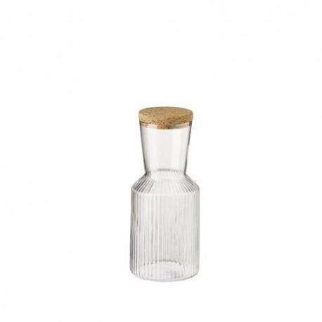 Carafe LINES verre avec bouchon en liège 0,5 L