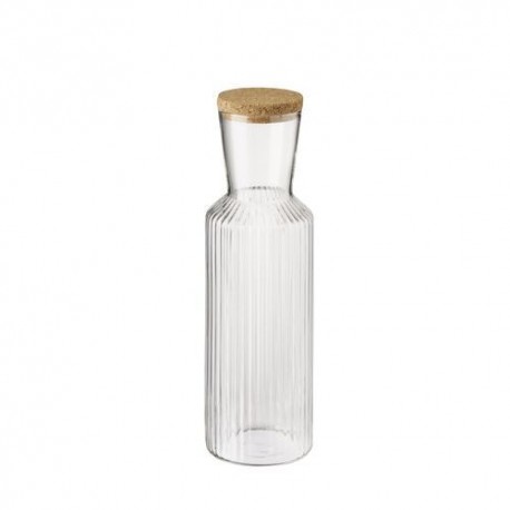 Carafe LINES verre avec bouchon en liège 1 L