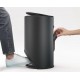 Poubelle à pédale Arc noir carbone 10 L