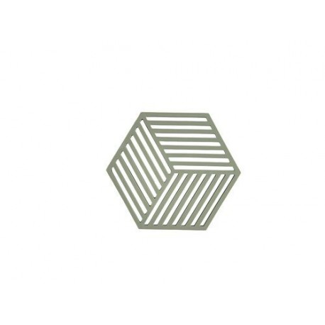 Dessous de plat Hexagone silicone romarin 16 x 14 cm