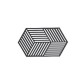 Dessous de plat double Hexagone silicone noir 24 x 14 cm