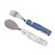 Couverts nomades pliants 13h25 alu bleu