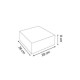 Boite pâtissière blanche 28 x 28 x 8 cm - par 50