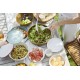 Couverts à salade en rPET beige 29,5 cm