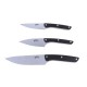 Coffret 3 couteaux tricolores manche noir 