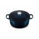 Cocotte en fonte ronde Signature bleu nuit 28 cm
