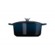 Cocotte en fonte ronde Signature bleu nuit 28 cm