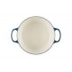 Cocotte en fonte ronde Signature bleu nuit 28 cm