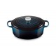 Cocotte en fonte ronde Signature bleu nuit 31 cm