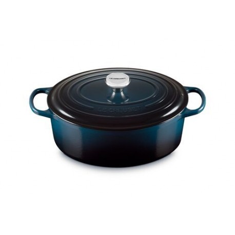 Cocotte en fonte ronde Signature bleu nuit 31 cm