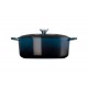 Cocotte en fonte ronde Signature bleu nuit 31 cm