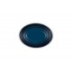 Repose cuillère céramique ovale bleu nuit 16 cm