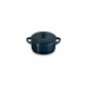 Mini cocotte ronde céramique bleu nuit Ø 10 cm