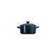 Mini cocotte ronde céramique bleu nuit Ø 10 cm