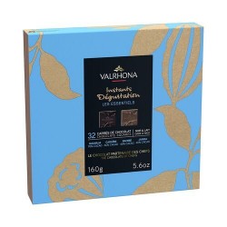 Coffret de 32 carrés de chocolat noir et lait