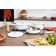 Couvercle inox La Merveilleuse blanc polaire Ø 28 cm
