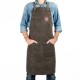 Tablier N°515 coton waxé vert olive