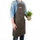 Tablier N°515 coton waxé vert olive