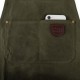 Tablier N°515 coton waxé vert olive