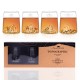 Coffret 4 verres à shooters Topographic 6,5 cl