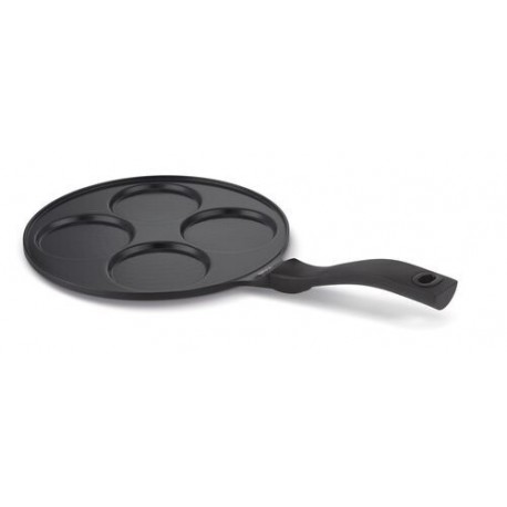 Poêle à blinis et pancakes fonte aluminium et céramique 4 empreintes Ø 26 cm
