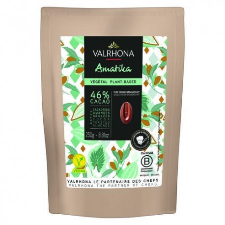 Fèves chocolat végétal Amatika 46% - 250g